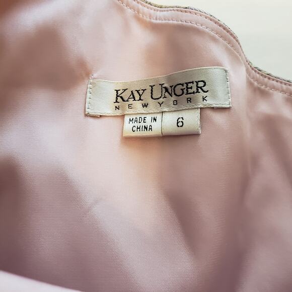 Kay Unger Purple Jacquard One Shoulder Dress Women's 6 Wedding Guest Dinner - Picture 7 of 9